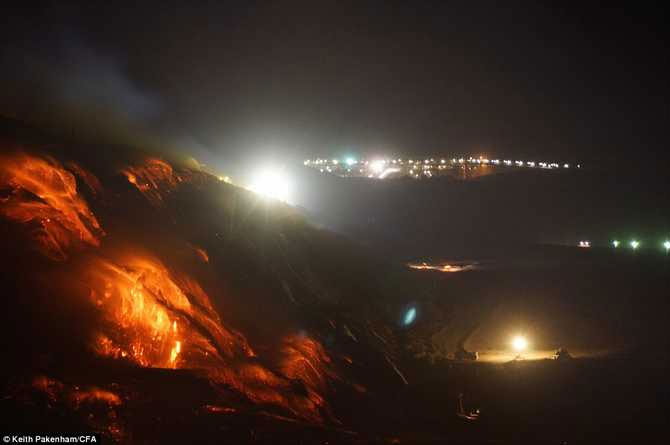 Picture 3 of Breathtaking view of a coal mine burning for 3 weeks