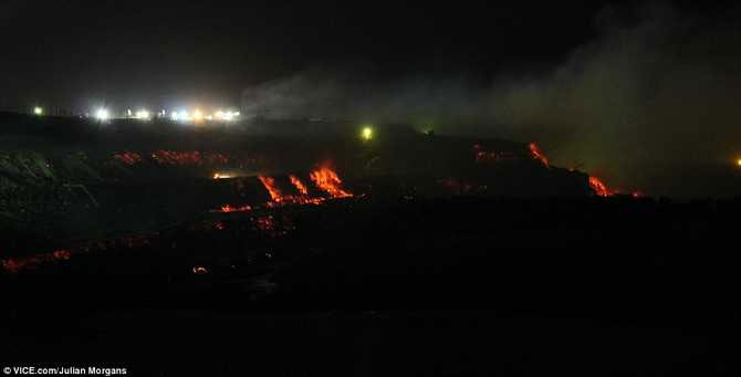 Picture 5 of Breathtaking view of a coal mine burning for 3 weeks