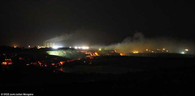 Picture 7 of Breathtaking view of a coal mine burning for 3 weeks