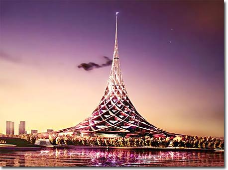 Picture 1 of Building a crystal tower in Russia