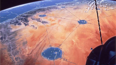 Picture 1 of Building a huge lake system in the desert