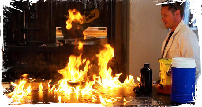 Picture 1 of Can the gas freeze still burn?