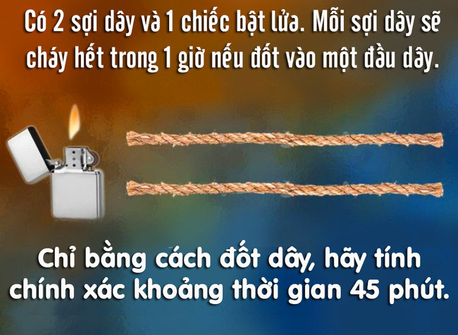 Picture 1 of Can you solve the classic puzzle: Burning time-consuming rope?