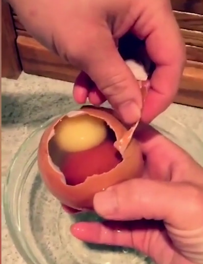 Picture 1 of Chicken eggs contain other eggs inside