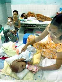 Picture 1 of Children with diarrhea due to the virus are increasing