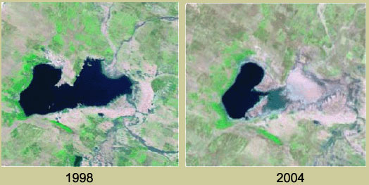 Picture 1 of Chinese desert freshwater lake gradually disappears