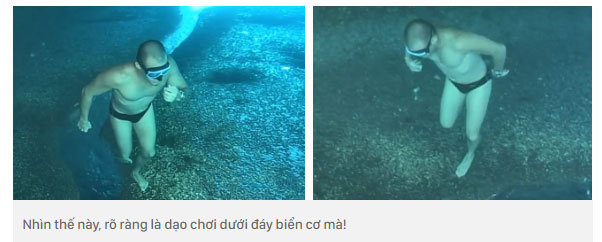 Picture 1 of Clip on brain damage: Why do young people walking on the sea floor suddenly jump into the sea?