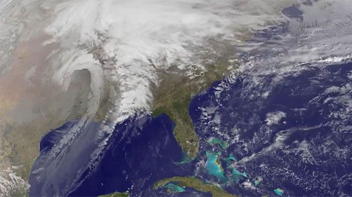 Picture 1 of Close up of a devastating super typhoon landed in the United States