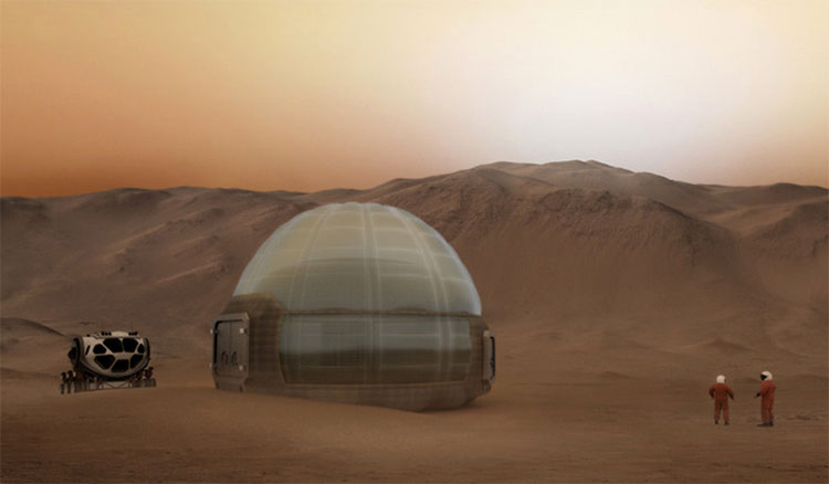 Picture 1 of Close up of NASA's Mars house