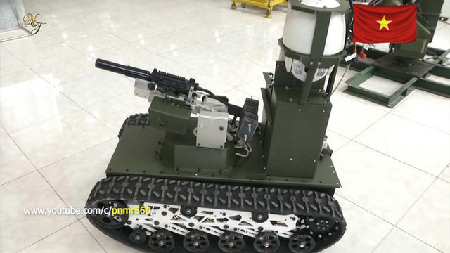 Picture 4 of Close up of self-propelled fighting robots