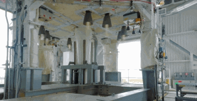 Picture 1 of Close up of testing process of rocket system on NASA Orion spacecraft