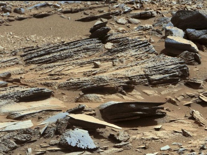 Picture 15 of Close up of the amazing surface on Mars in NASA's latest series
