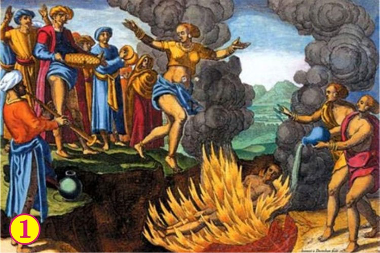 Picture 2 of Cold nape with the custom of burning his wife to ... show respect for her husband
