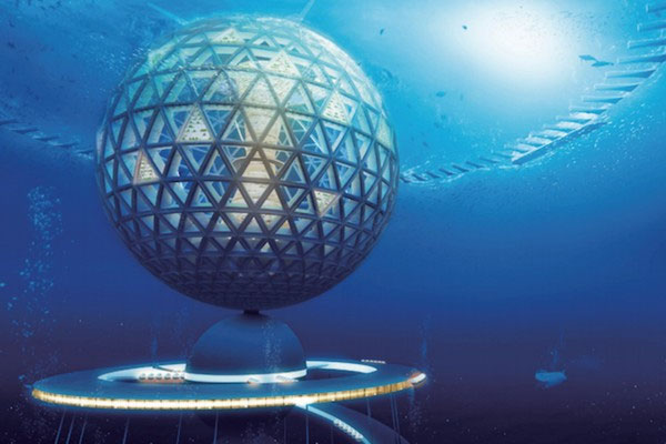 Picture 8 of Collection of monumental city projects 'in the sky under the sea'