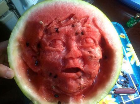 Picture 10 of Create interesting shapes on watermelon with a spoon