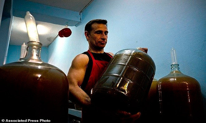 Picture 2 of Cuban farmers use condoms to soak fruit wine