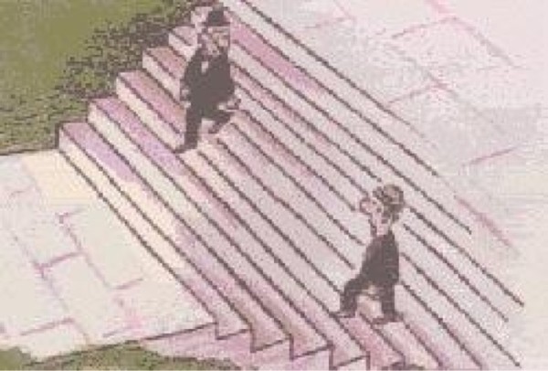 Picture 3 of Decoding the illusion painting The cat on the stairs causes a fever