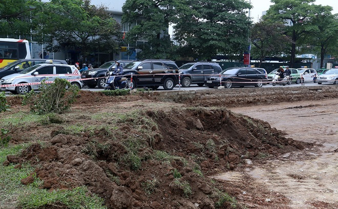 Picture 6 of Destroy green trees and grass on beautiful roads in the capital
