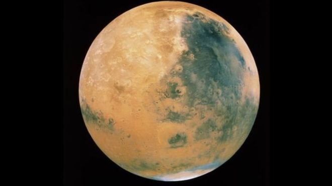 Picture 1 of Detecting a 20km lake under the surface of Mars