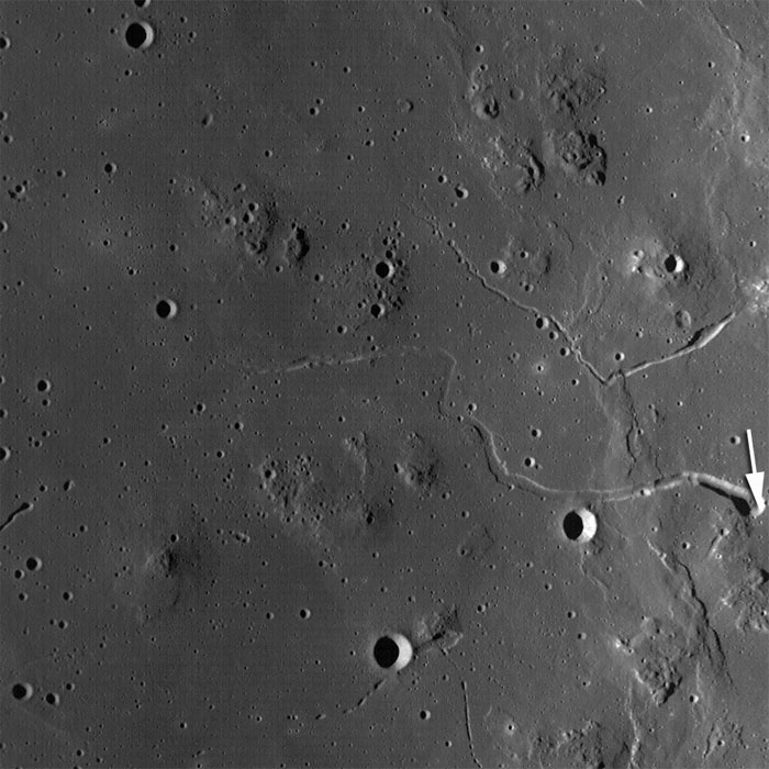 Picture 1 of Detecting a cave about 50km deep on the Moon
