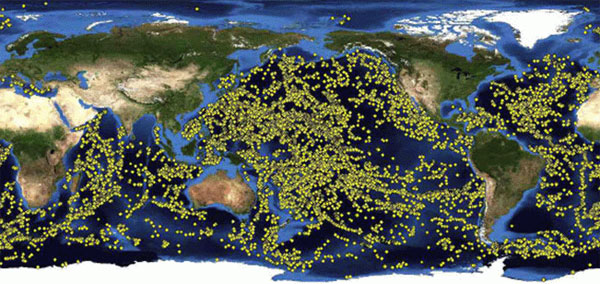 Detecting many mountain ranges under the sea