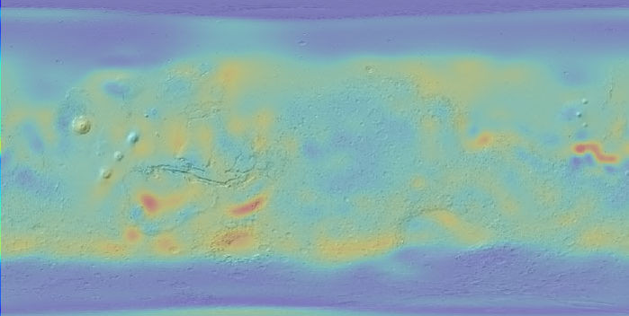 Picture 2 of Detecting water in the Martian equator