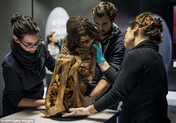 Picture 2 of Discovered a 1,000-year-old Peruvian mummy in a sitting position