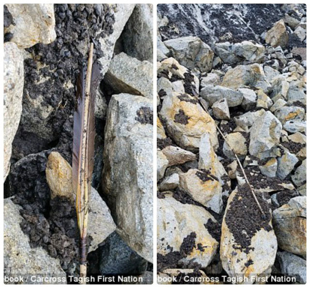 Picture 2 of Discovered a 1,000-year-old spear preserved in melting ice