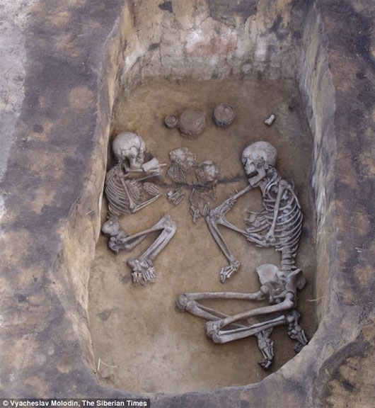 Picture 1 of Discovered a 3,500-year-old male and female skeleton in the fist position