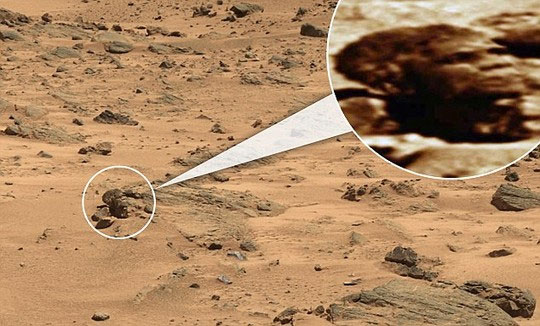 Picture 1 of Discovered the rock resembling President Obama on Mars