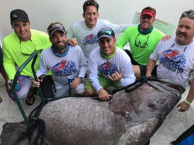 Picture 2 of Diving, catching giant grouper twice as big