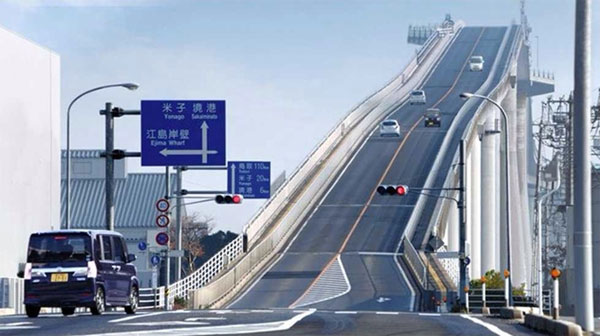 Picture 2 of Drive courageously to cross the steepest bridge in this world