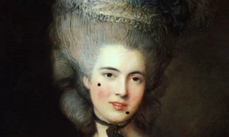Picture 2 of 'Dummy mole' on the face - courtship of 18th century ladies