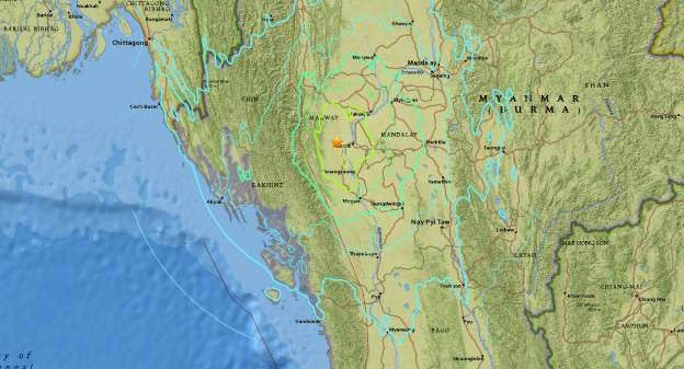Picture 1 of Earthquake at 6.8 Richter scale in Myanmar, 100 ancient pagodas were damaged