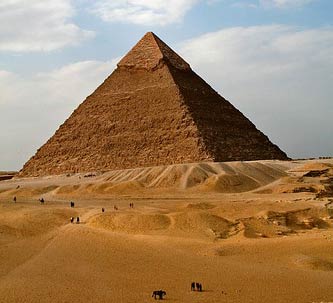 Picture 1 of Egypt: Blocks of stone built pyramids are molded like concrete?