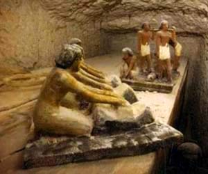 Picture 1 of Egyptian life recreated in the ancient tomb
