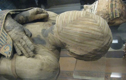 Picture 1 of Egyptian mummy floating on the canal