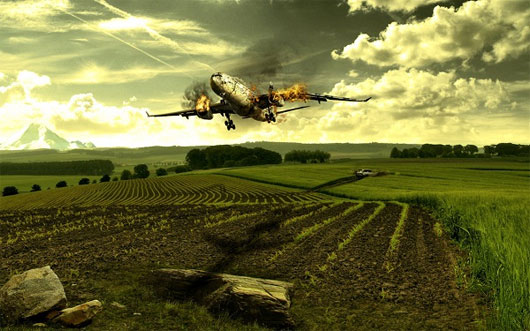 Picture 6 of Emergency landing scenarios when the plane crashed