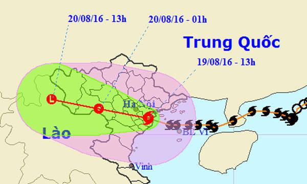 Picture 4 of Entering the capital of Hanoi, the storm weakened into a tropical depression