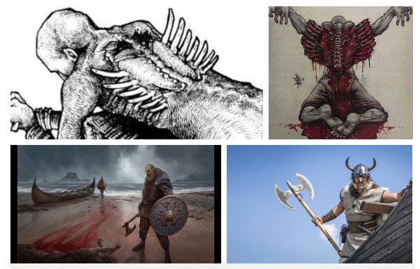 Picture 1 of Entertainment of the Vikings: To ski is also the most bloody history