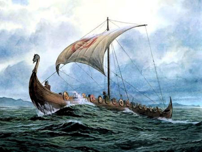 Picture 2 of Entertainment of the Vikings: To ski is also the most bloody history