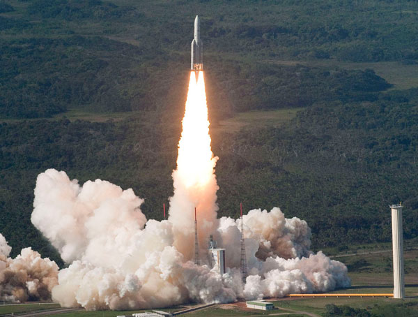 Picture 1 of Europe has successfully launched two telecommunications satellites