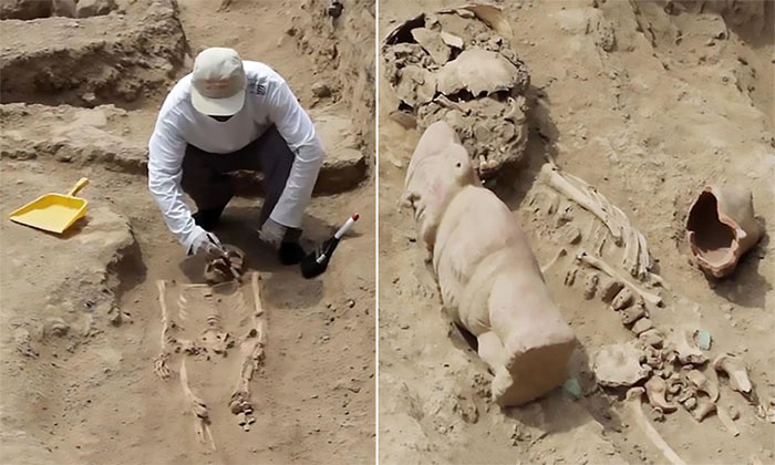 Picture 2 of Excavating 1,000-year-old tomb of Moche civilization