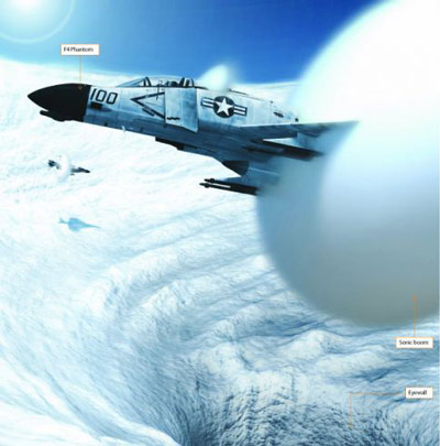 Picture 1 of Experiment with the model of extinguishing storms by fighter