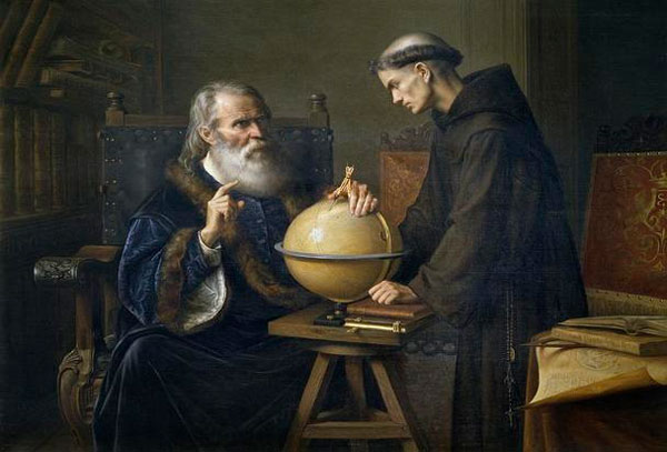 Picture 2 of February 13: Galileo faces the Church court