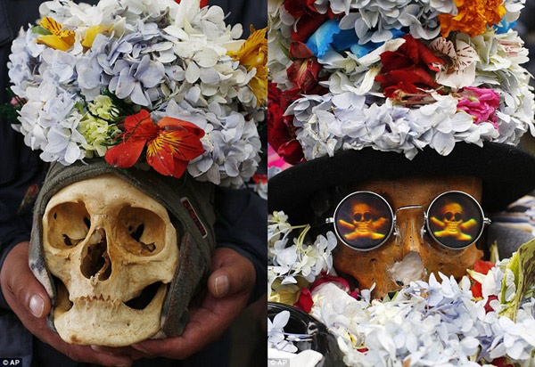 Picture 4 of Festival decorated skulls