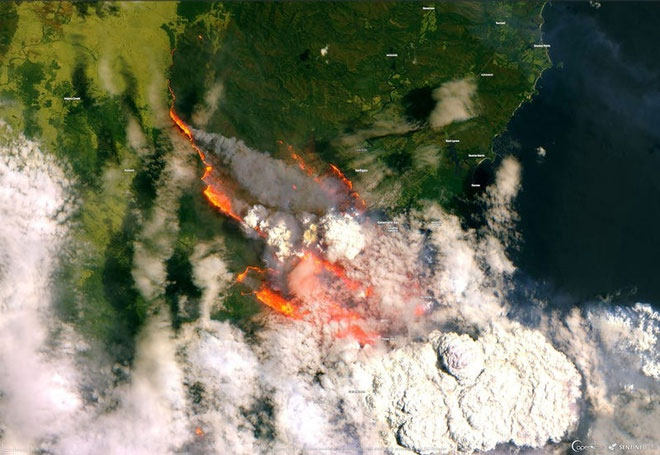 Picture 6 of Fire in Australia seen from space