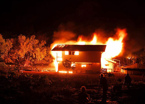 Picture 8 of 'Fire River' attacked people's houses