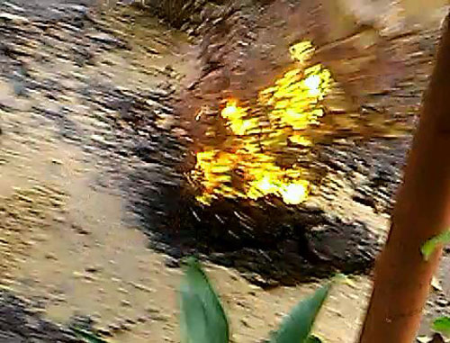 Picture 1 of Fire sprayed from 'death hole' after the explosion
