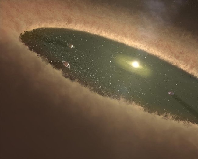 Picture 1 of First observed the process of conception of a planet